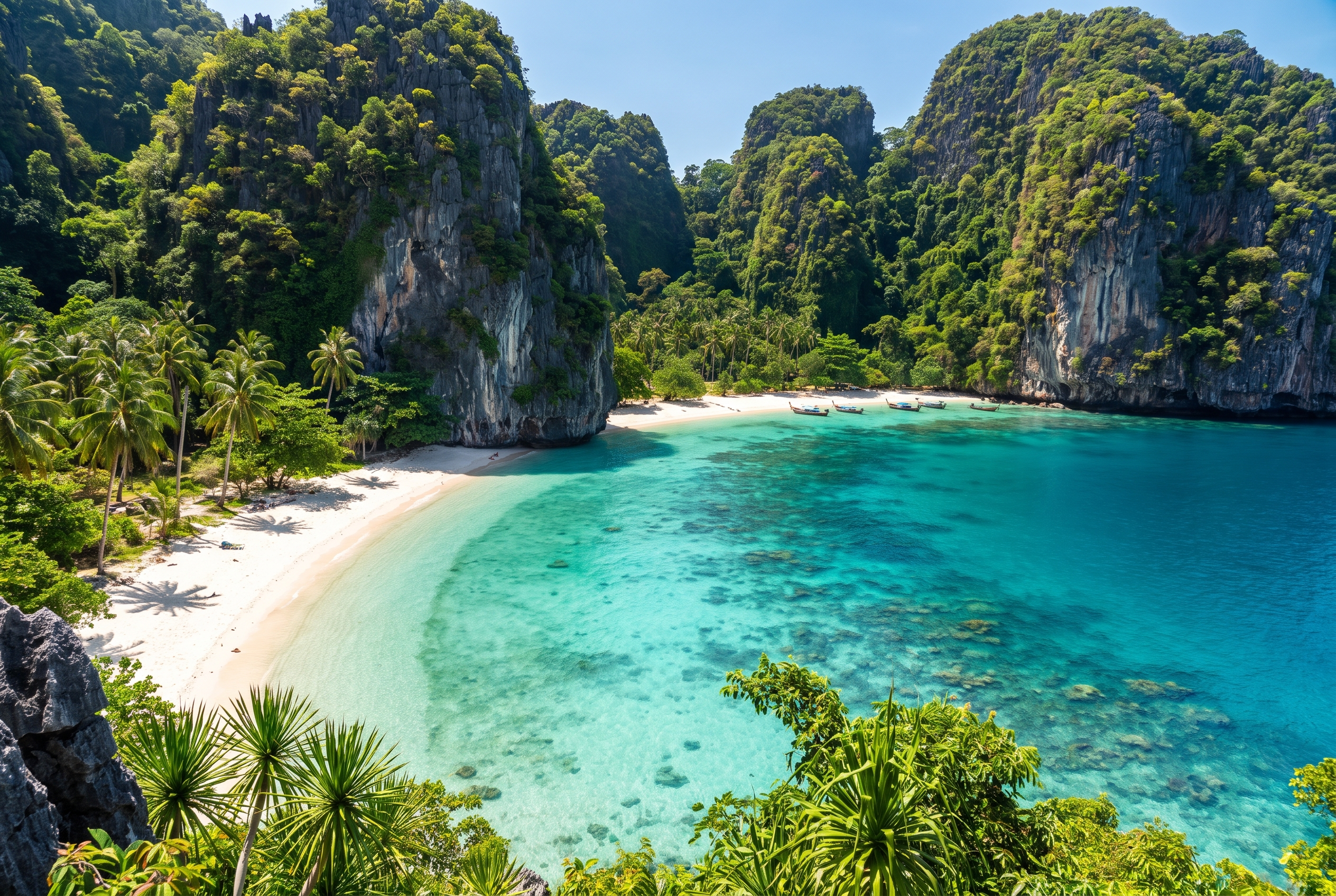 Hidden turquoise beach cove